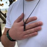 Кулон брусок чёрный с гравировкой — изображение 8